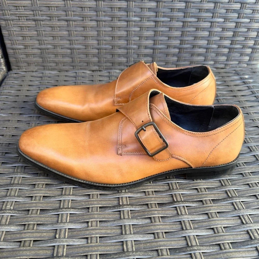 Kenneth Cole New York Mens Sz 10  Tan Leather